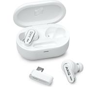 AKG Casque TWS N5 Hybrid – Réduction de bruit adaptative, 40h, IP54, USB‑C, Blanc