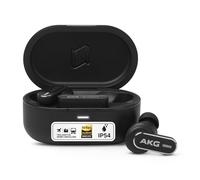 AKG N5 Hybrid TWS Casque - Son cristallin sans Fil, True Adaptive Noise Cancelling, Qualité d'appel certifiée Zoom, Autonomie de 40h, Protection IP54, Bluetooth, USB-C, Noir