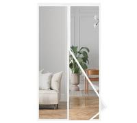 akgao Magnétique Porte Moustiquaire in Fibre de Verre, 90x130cm Ouverture Centrale Moustiquaire Fenetre Aimantée, Fermeture Automatique Durabilité Rideaux Anti Mouche pour Salon Chambres à Coucher