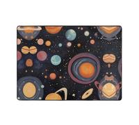 AKGFFDS Abstract Art Planet - Tapis imprimé - Tapis doux, moelleux, absorbant l'eau, durable, pour salon, bureau, table basse, lit, balcon, 203,2 x 147,3 cm