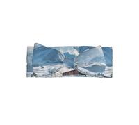 AKGFFDS Bandeau de bébé avec nœud imprimé sous les montagnes enneigées - Bandeau en polyester doux, doux pour la peau et extensible pour les nourrissons de 0 à 6 mois