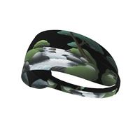 AKGFFDS Bandeau élastique pour homme et femme avec impression de milliers d'eaux et de montagnes, doux, séchage rapide