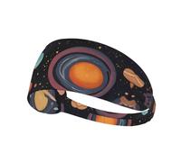 AKGFFDS Bandeau élastique pour homme et femme Motif planète abstrait Séchage rapide