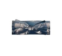AKGFFDS Bandeau pour bébé avec nœud imprimé cristaux de glace sur le champ de neige - Bandeau en polyester doux, doux pour la peau et extensible pour les nourrissons de 0 à 6 mois