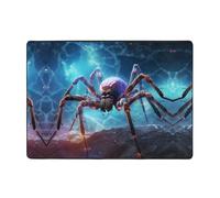 AKGFFDS Big spider in the starry sky Printing Carpet - Tapis doux, moelleux, absorbant l'eau, durable, pour salon, bureau, table basse, lit, balcon, 203,2 x 147,3 cm