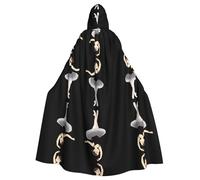 AKGFFDS Cape à capuche d'Halloween pour adulte - Impression de ballet confortable et douce avec grand bord - Convient pour les soirées dansantes et les rassemblements