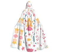 AKGFFDS Cape à capuche d'Halloween pour adulte - Motif de contes de fées dans les dessins animés - Confortable et douce avec un large bord - Convient pour les soirées dansantes et les rassemblements
