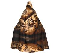 AKGFFDS Cape à capuche pour adulte Halloween Beaucoup de cookies. Impression confortable et douce avec grand bord adapté pour les soirées dansantes et les rassemblements