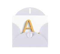 AKGFFDS Carte de vœux blanche vierge et magnifique bloc de notes vierge avec gros mot A