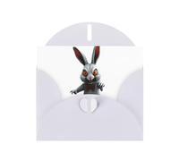 AKGFFDS Carte de vœux blanche vierge et perle - Superbe bloc de notes vierges - Impression animal zombie