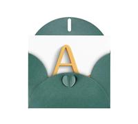 AKGFFDS Carte de vœux vierge vert foncé et magnifique bloc de notes vierge avec gros mot A