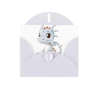 AKGFFDS Carte vierge blanche à carreaux de vacances et magnifique bloc de notes vierge avec perle Un petit dragon de lait qui vole du lait Impression