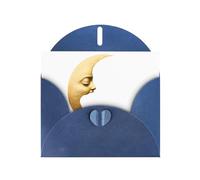 AKGFFDS Carte vierge bleue à carreaux de vacances et perle magnifique bloc de notes vierge poupée ronde lune impression