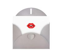 AKGFFDS Carte vierge grise à carreaux de vacances et perle magnifique bloc de notes vierges Kiss the lips Printing