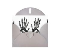 AKGFFDS Carte vierge grise à carreaux de vœux et perle - Magnifique bloc de notes vierge humanoïde imprimé griffe de loup