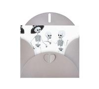 AKGFFDS Carte vierge grise à carreaux et perles - Superbe bloc de notes vierges - Impression squelette invisible