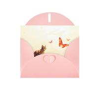 AKGFFDS Carte vierge rose à carreaux et perles - Superbe bloc de notes vierges - Impression chat magique