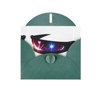 AKGFFDS Carte vierge vert foncé à carreaux et perles - Superbe bloc de notes vierges - Impression de lunettes Cyber