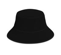 AKGFFDS Chapeau bob réfléchissant double face motif smiley artistique impression symbole pliable pour plage camping noir