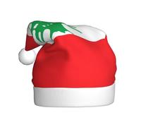 AKGFFDS Chapeau de Noël imprimé drapeau du Liban pour adulte, matériau doux et léger