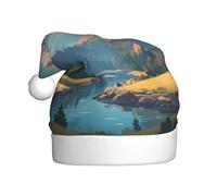 AKGFFDS Chapeau de Noël imprimé peinture à l'huile pour adulte - Matériau doux et léger