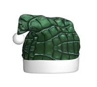 AKGFFDS Chapeau de Noël vert imprimé crocodile pour adulte, matériau doux et léger