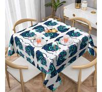 AKGFFDS Cyber Tiger Nappe décorative carrée imprimée circuit 137,2 x 137,2 cm, imperméable, infroissable, réutilisable pour cafés, buffets, pique-niques, mariages, fêtes