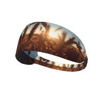 AKGFFDS Ears of wheat in the sun Printing Bandeau élastique Exercice Bandeau Sport Head Tie for Men and Women Soft Quick Dry
