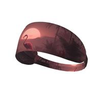 AKGFFDS Flamants roses le matin Impression élastique Bandeau Sport Head Tie pour homme et femme Doux Séchage rapide