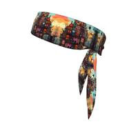 AKGFFDS House Printing Bandeau de sport pour homme et femme, doux et respirant, évacuation de l'humidité, athlétique
