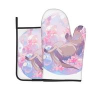 AKGFFDS Koala in the Bubble Printing Kitchen Baking Lot de 2 gants résistants à la chaleur et coussinets isolants