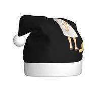 AKGFFDS Le chapeau de Noël imprimé de l'histoire des gens et des chiens pour adulte est doux et léger