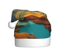 AKGFFDS Le chapeau de Noël imprimé paysage le long du chemin pour adulte est doux et léger