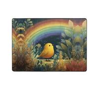 AKGFFDS Little birds under the rainbow Printing Carpet Tapis doux, moelleux, absorbant l'eau, durable, 203,2 x 147,3 cm
