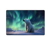 AKGFFDS Little Polar Bear Tapis de sol en flanelle pour salon, bureau, table basse, lit, balcon 152,4 x 99,1 cm