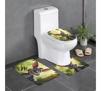 AKGFFDS Lot de 3 tapis de sol antidérapants en flanelle, 61 x 40,6 cm, motif âne dans la jungle, épais et confortable pour salle de bain, cuisine et toilettes