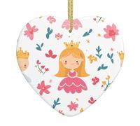 AKGFFDS Pendentif de Noël en céramique avec corde dorée pour accrocher facilement les contes de fées dans les dessins animés