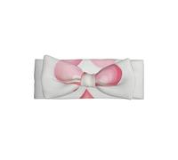AKGFFDS Pink Love Print Bandeau bébé avec nœud en polyester doux, doux pour la peau et extensible pour nourrissons de 0 à 6 mois