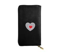 AKGFFDS Portefeuille long en cuir avec impression « Love in The Bubble » - Fermeture éclair confortable et légère pour ranger des pièces de monnaie et des cartes de crédit.