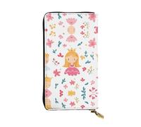 AKGFFDS Portefeuille long en cuir avec motif de contes de fées dans les dessins animés, fermeture éclair confortable et légère pour ranger les pièces de monnaie et les cartes de crédit.