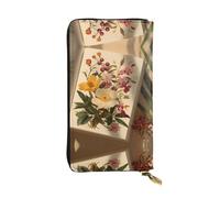 AKGFFDS Portefeuille long en cuir - Impression de l'après-midi - Fermeture éclair confortable et légère pour ranger des pièces de monnaie et des cartes de crédit.