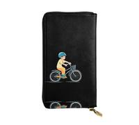 AKGFFDS Portefeuille long en cuir pour petit garçon pour apprendre à faire du vélo, fermeture éclair confortable et légère pour ranger les pièces de monnaie et les cartes de crédit.