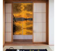 AKGFFDS Rideau de porte 86,4 x 142,2 cm avec impression or brisé sur le lac bon drapé bloquant la lumière et résistant à la poussière, adapté pour les bureaux et les restaurants