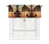 AKGFFDS Rideau imprimé Dreaming of the Pyramids of Khufu - 137,2 x 45,7 cm - Pour cuisine, salle de bain, buanderie et studio