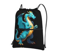 AKGFFDS Sac à dos pour homme et femme avec cordon de serrage Data Dragon Firewall Printing - Étanche et durable
