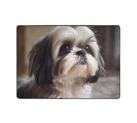 AKGFFDS Shih Tzu Tapis imprimé chien 203,2 x 147,3 cm - Tapis doux, moelleux, absorbant l'eau, durable