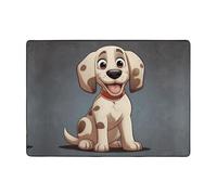 AKGFFDS Smiling Dalmatian Printing Carpet Tapis doux, moelleux, absorbant l'eau, durable - Pour salon, bureau, table basse, lit, balcon - 203,2 x 147,3 cm