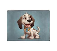 AKGFFDS Smiling Puppy Printing Carpet Tapis doux, moelleux, absorbant l'eau, durable - Pour salon, bureau, table basse, lit, balcon - 203,2 x 147,3 cm