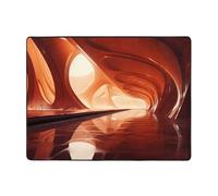 AKGFFDS Tapis de sol antidérapant 160 x 121,9 cm - Impression architecture du désert - Bonne absorption de l'eau - Convient pour la cuisine, la salle de bain et le salon