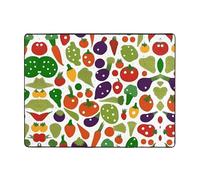 AKGFFDS Tapis de sol antidérapant 160 x 121,9 cm Série végétale à pois Impression bonne absorption de l'eau Convient pour la cuisine, la salle de bain et le salon
